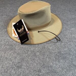 Henschel Hat Boonie Fitted Mens Small Beige Mesh Aussie Packable UPF 50+ Sun USA